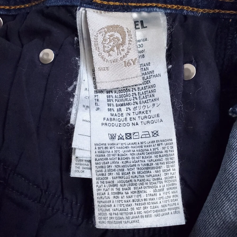 Diesel Girl's Slim Skinny Stretch Medium Wash Denim Jeans Kids 16Y - Picture 11 of 14